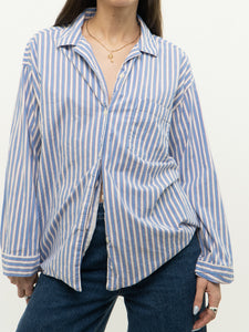 Modern x UNIQLO Cotton-Blend Blue Striped Buttonup (XS-L)