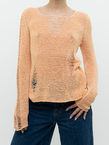 Vintage x FORNARI Pale Orange Knit Sweater (XS-S)