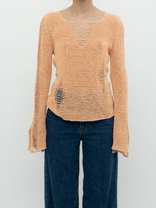 Vintage x FORNARI Pale Orange Knit Sweater (XS-S)