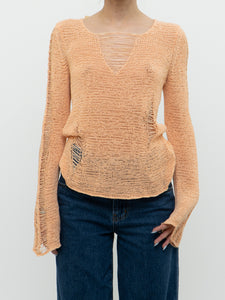 Vintage x FORNARI Pale Orange Knit Sweater (XS-S)