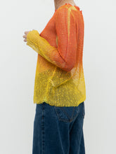 Load image into Gallery viewer, Vintage x Made in Italy x Orange, Yellow Mesh Cover Up Top (XS-M)