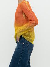 Load image into Gallery viewer, Vintage x Made in Italy x Orange, Yellow Mesh Cover Up Top (XS-M)