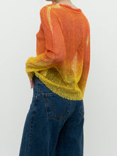 Load image into Gallery viewer, Vintage x Made in Italy x Orange, Yellow Mesh Cover Up Top (XS-M)