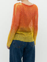 Load image into Gallery viewer, Vintage x Made in Italy x Orange, Yellow Mesh Cover Up Top (XS-M)