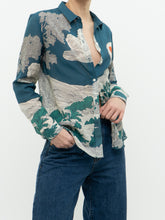 Load image into Gallery viewer, SEZANE x Teal Landscape Patterned Cotton Button-up (XS, S)