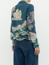 Load image into Gallery viewer, SEZANE x Teal Landscape Patterned Cotton Button-up (XS, S)