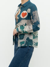 Load image into Gallery viewer, SEZANE x Teal Landscape Patterned Cotton Button-up (XS, S)