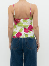 Load image into Gallery viewer, Vintage x Made in Brazil  x White, Pink &amp; Green Floral Frilly Tank (XS, S)