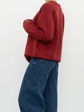 Load image into Gallery viewer, Vintage x Made in Scotland x Burgundy Wool &#39;Golf&#39; Sweater (XS-XL)