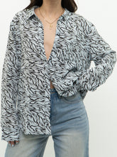 Load image into Gallery viewer, RAILS x Silk Pale Blue Zebra Blouse (XS-L)