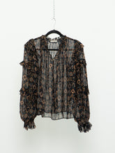 Load image into Gallery viewer, ULLA JOHNSON x Silk Patterned Bohemian Blouse (XS-M)