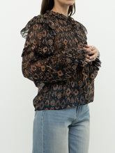 Load image into Gallery viewer, ULLA JOHNSON x Silk Patterned Bohemian Blouse (XS-M)