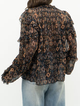 Load image into Gallery viewer, ULLA JOHNSON x Silk Patterned Bohemian Blouse (XS-M)