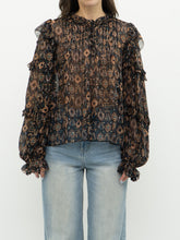 Load image into Gallery viewer, ULLA JOHNSON x Silk Patterned Bohemian Blouse (XS-M)