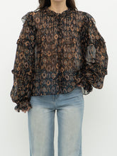 Load image into Gallery viewer, ULLA JOHNSON x Silk Patterned Bohemian Blouse (XS-M)