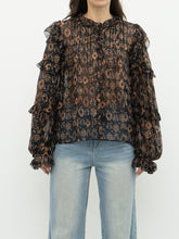 Load image into Gallery viewer, ULLA JOHNSON x Silk Patterned Bohemian Blouse (XS-M)