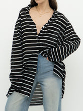 Load image into Gallery viewer, RALPH LAUREN x Lightweight B&amp;W Striped Coverup (XS-L)