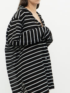 RALPH LAUREN x Lightweight B&W Striped Coverup (XS-L)