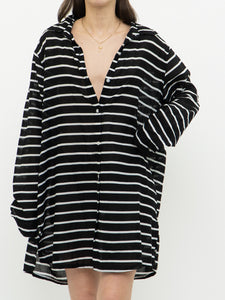 RALPH LAUREN x Lightweight B&W Striped Coverup (XS-L)