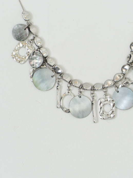 Vintage x Silver, Pearl Dangle Necklace