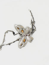 Load image into Gallery viewer, Vintage x JAC Stanless Steel Butterfly Rhinestone Necklace