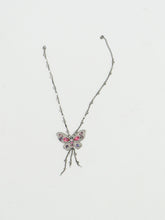 Load image into Gallery viewer, Vintage x JAC Stanless Steel Butterfly Rhinestone Necklace