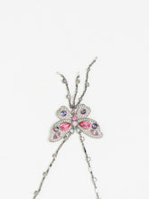 Load image into Gallery viewer, Vintage x JAC Stanless Steel Butterfly Rhinestone Necklace