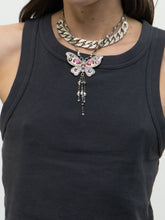 Load image into Gallery viewer, Silver Chunky Rhinestone Choker