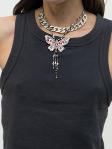 Silver Chunky Rhinestone Choker