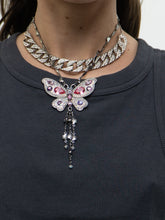 Load image into Gallery viewer, Silver Chunky Rhinestone Choker