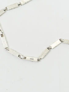 Vintage x MONET Black, Silver Rectangle Necklace