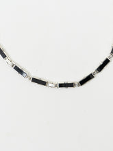 Load image into Gallery viewer, Vintage x MONET Black, Silver Rectangle Necklace