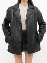 Load image into Gallery viewer, Vintage x JESSICA Black Buttoned Leather Jacket (XS-M)