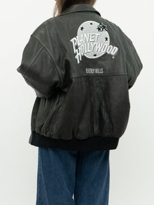 Vintage x PLANET HOLLYWOOD Beverly Hills Black Leather Bomber (S-L)