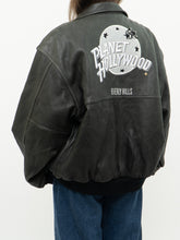 Load image into Gallery viewer, Vintage x PLANET HOLLYWOOD Beverly Hills Black Leather Bomber (S-L)