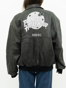 Vintage x PLANET HOLLYWOOD Beverly Hills Black Leather Bomber (S-L)