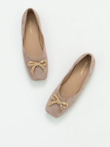 Modern x Blush Faux Suede Bow Ballet Flat (7)