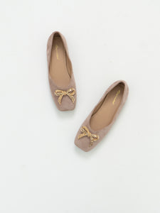 Modern x Blush Faux Suede Bow Ballet Flat (7)