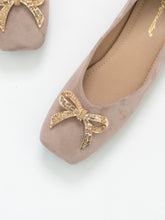 Load image into Gallery viewer, Modern x Blush Faux Suede Bow Ballet Flat (7)