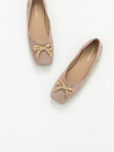 Load image into Gallery viewer, Modern x Blush Faux Suede Bow Ballet Flat (7)