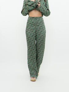 MNG x Green Patterned Satin Set (L, XL)