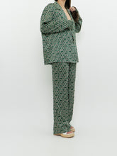 Load image into Gallery viewer, MNG x Green Patterned Satin Set (L, XL)