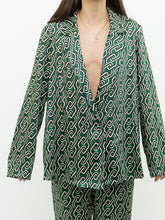 Load image into Gallery viewer, MNG x Green Patterned Satin Set (L, XL)