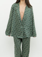 Load image into Gallery viewer, MNG x Green Patterned Satin Set (L, XL)