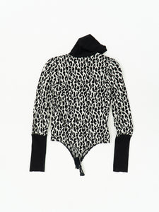 WOLFORD x B&W Leopard Bodysuit (XS, S)