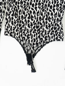 WOLFORD x B&W Leopard Bodysuit (XS, S)