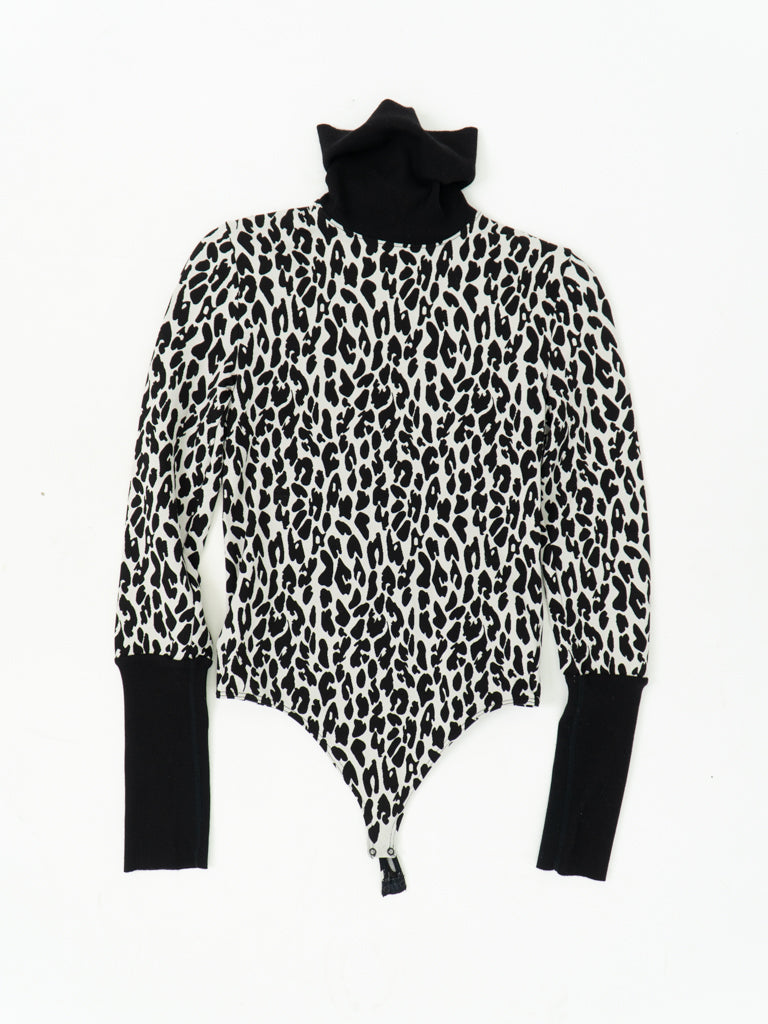 WOLFORD x B&W Leopard Bodysuit (XS, S)