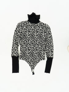 WOLFORD x B&W Leopard Bodysuit (XS, S)