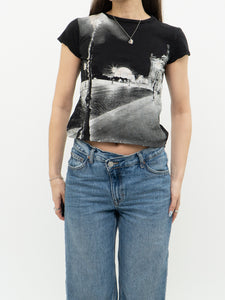 Vintage x Landscape Cropped Shimmer Baby Tee (XS)