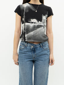 Vintage x Landscape Cropped Shimmer Baby Tee (XS)